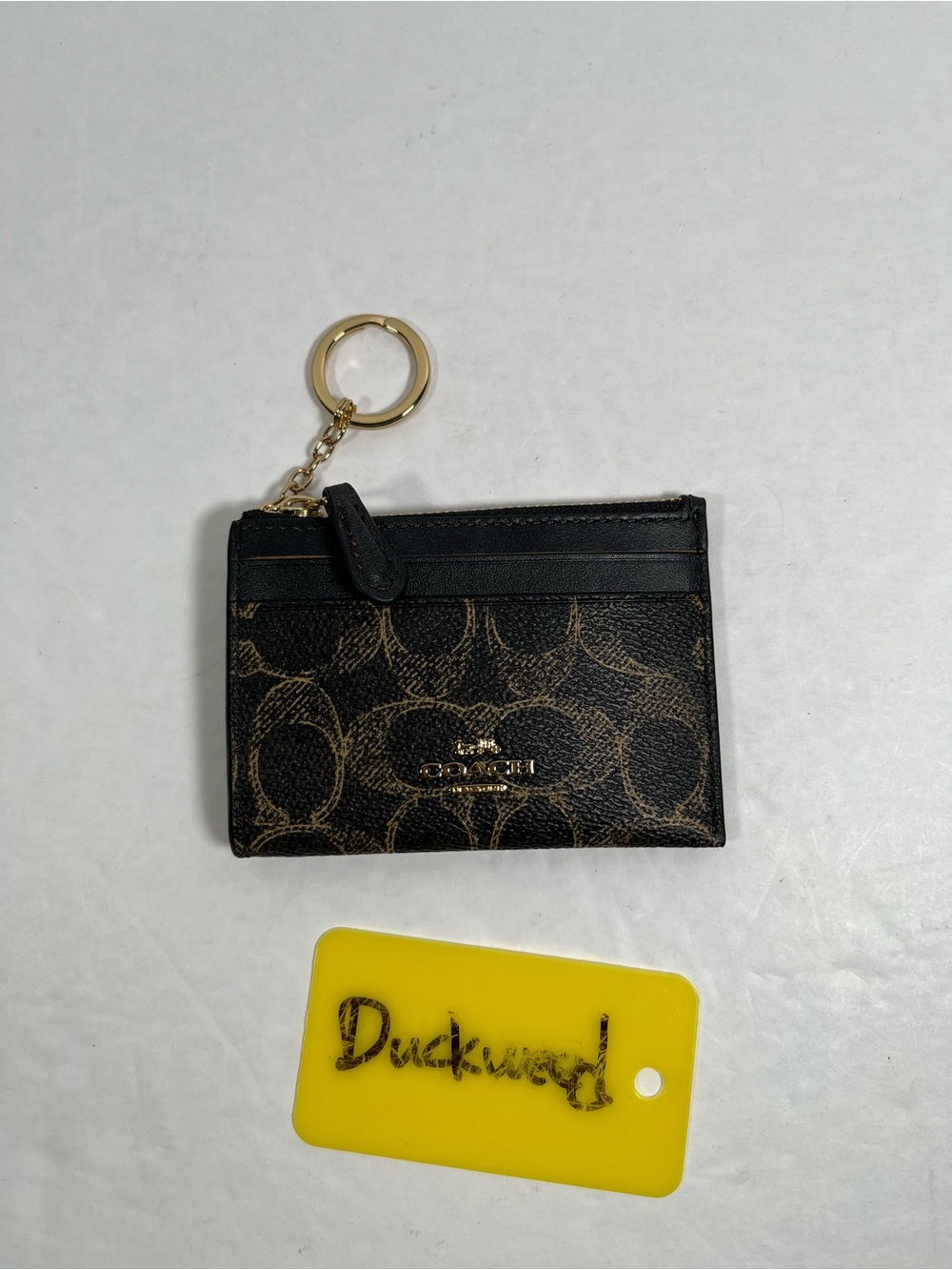 NWT coach Mini Skinny Id Case In Loved Signature Canvas CEI20
